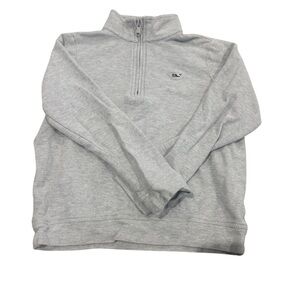 Vineyard Vines kids Heather Light Gray Quarter-Zip Pullover